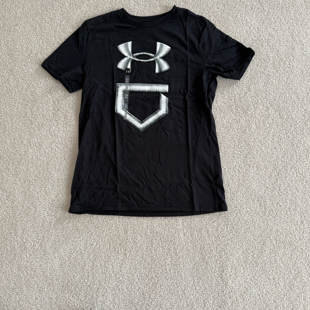 Under Armour Black Tee with Silver Logo